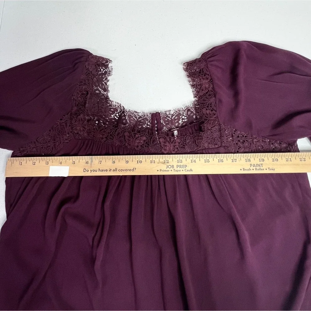 Free People Flutter By Lace Blouse Purple Small